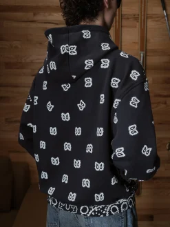 BANDANA PRINT HOODIE