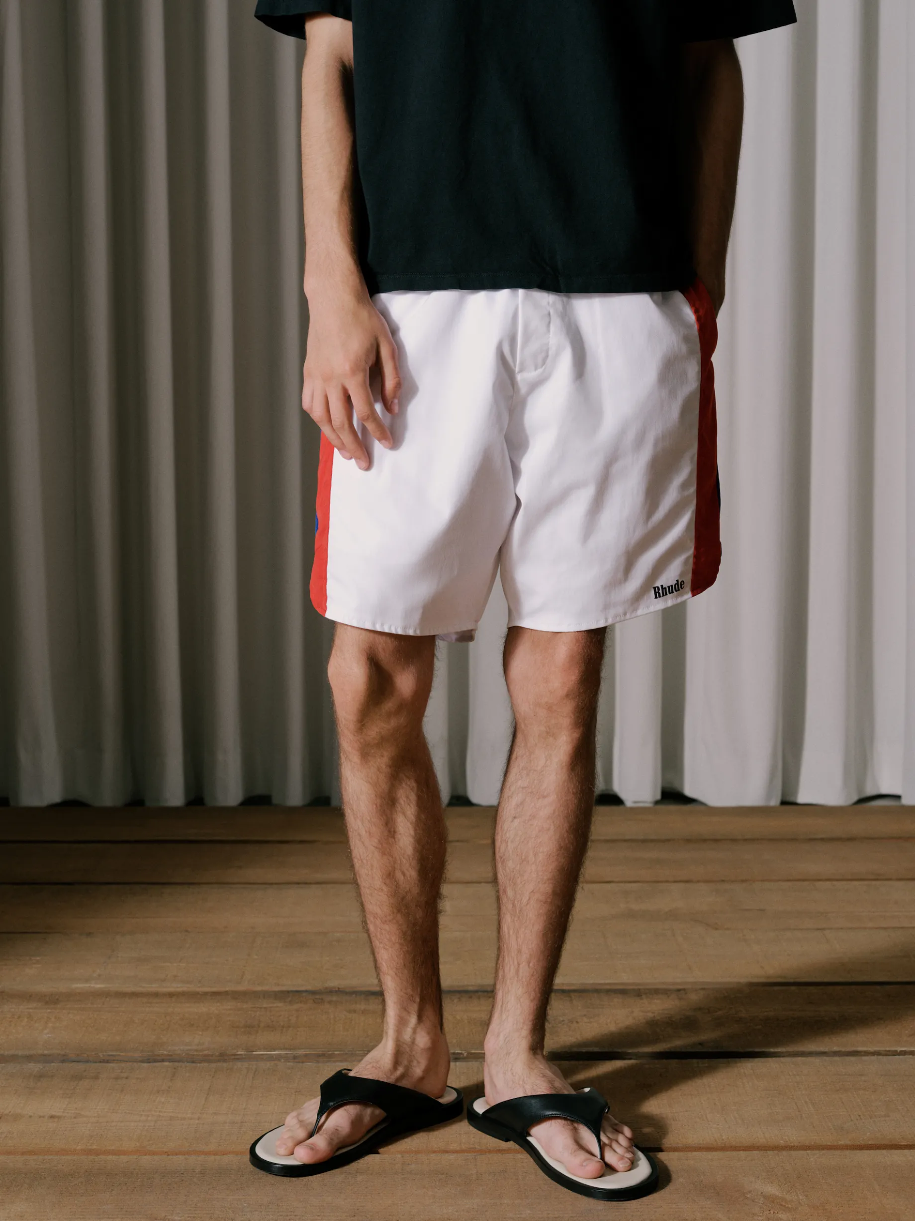 CHEVRON TRACK SHORTS