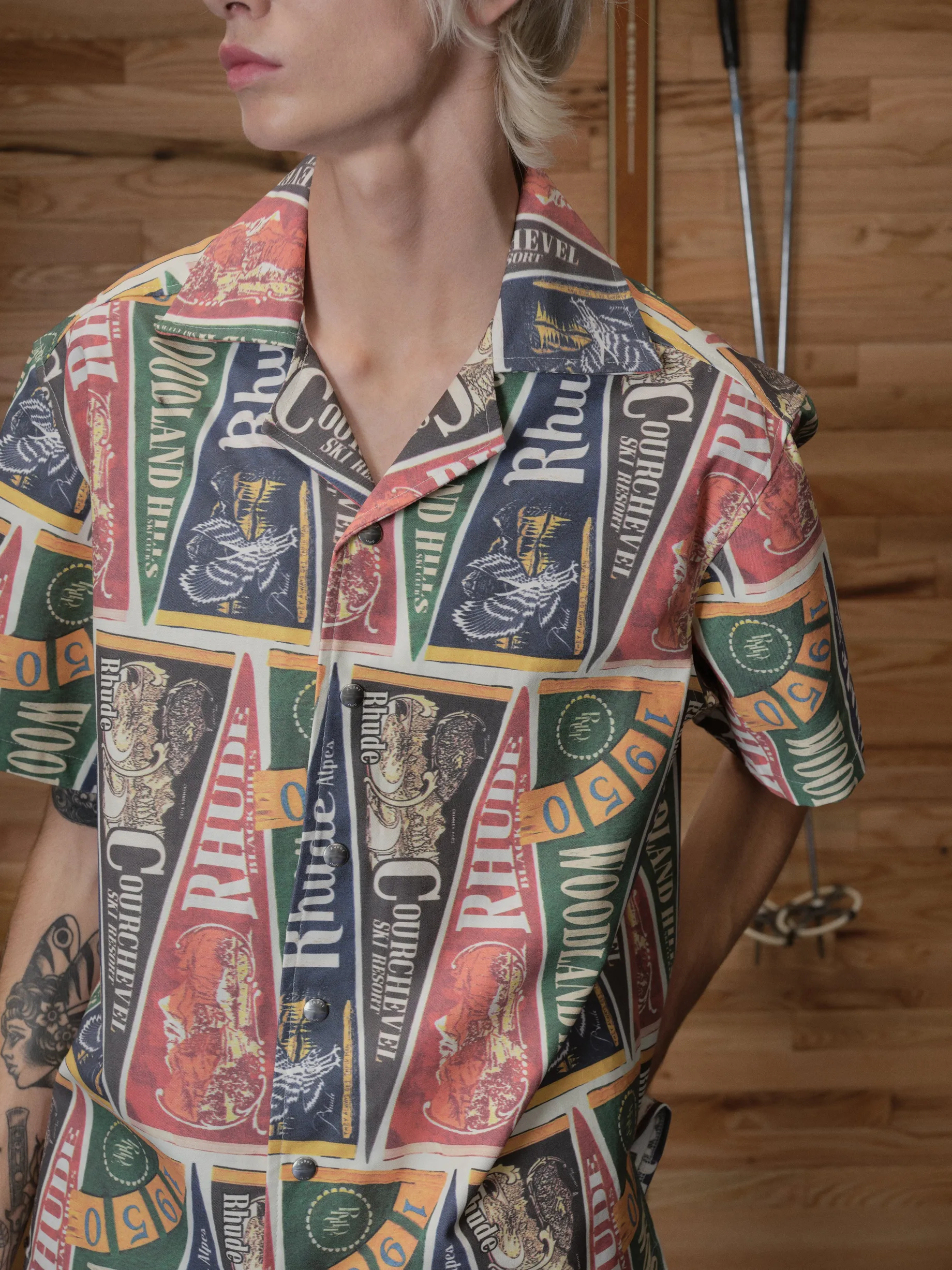 COLLEGIATE FLAG SNAP SHIRT