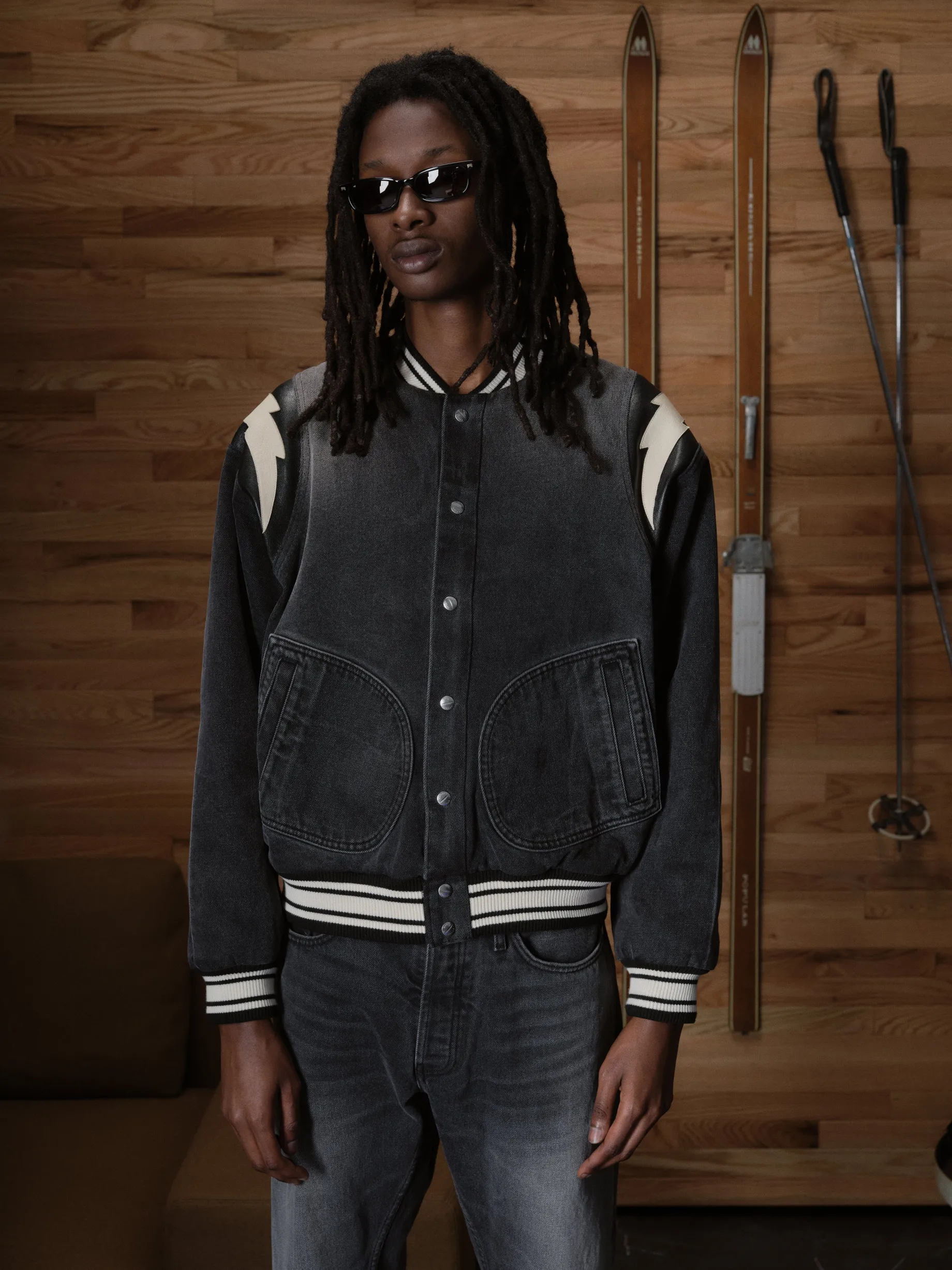 DENIM LIGHTING BOMBER