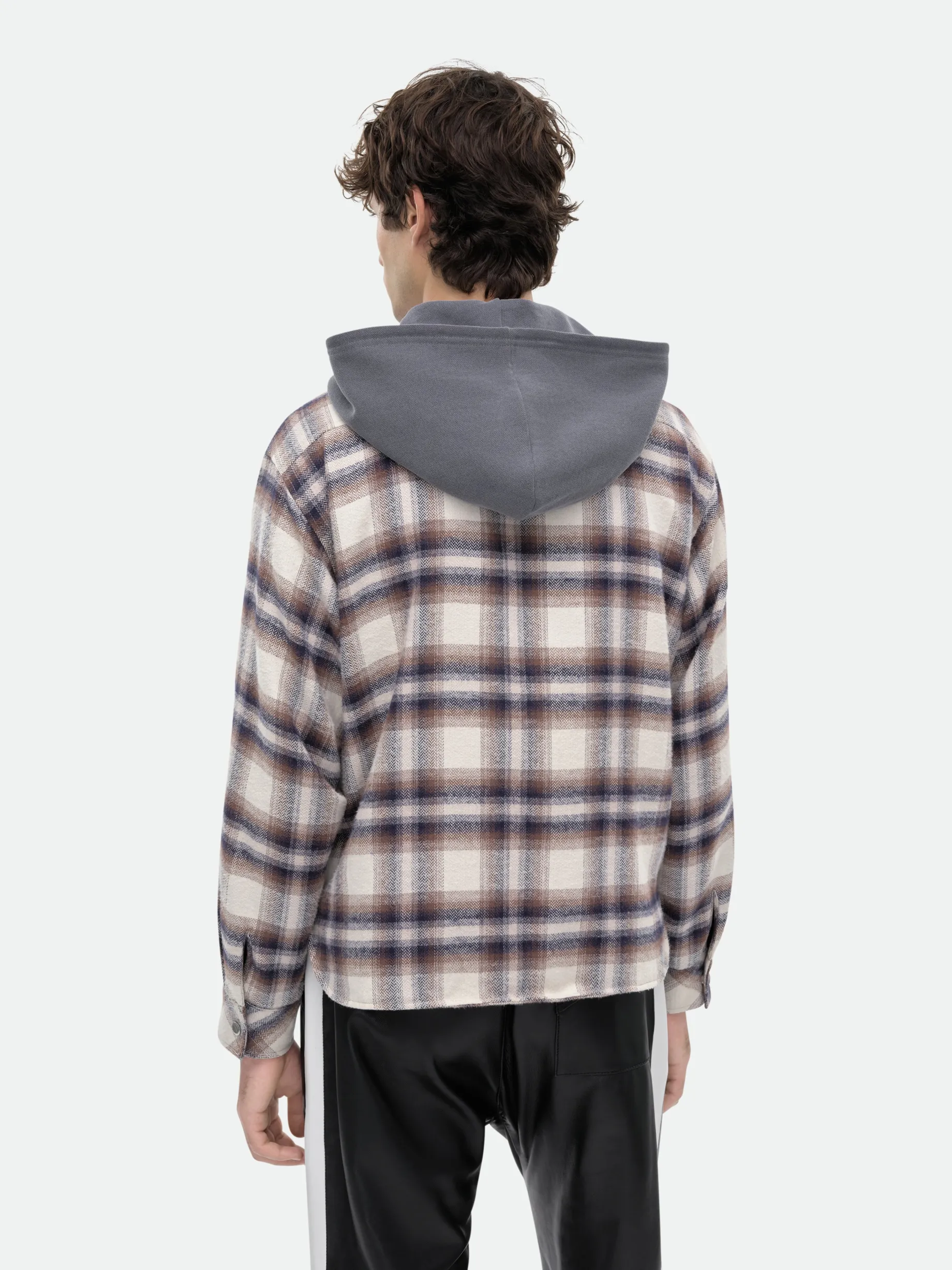 HOODED FLANNEL JACKET