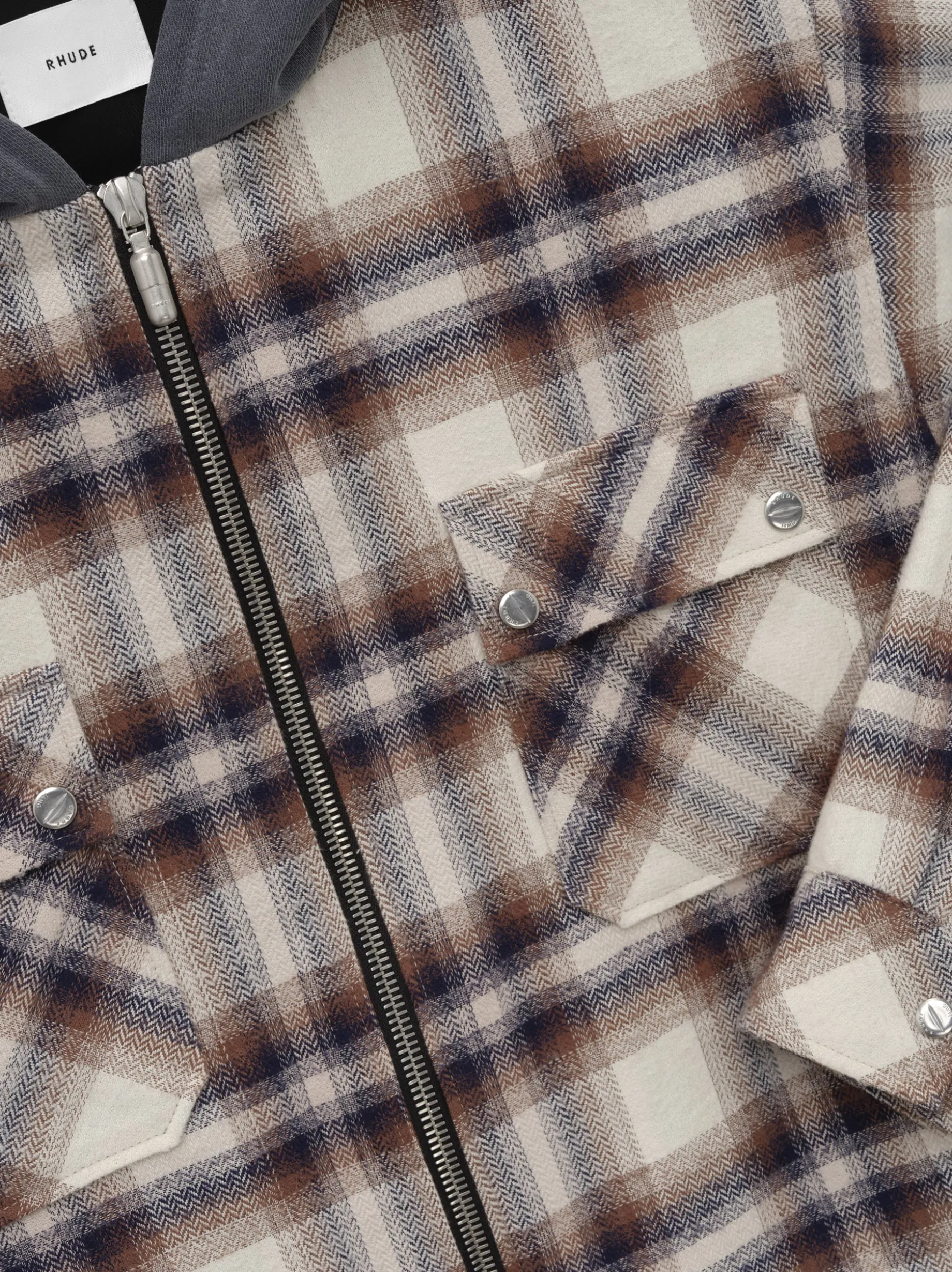 HOODED FLANNEL JACKET