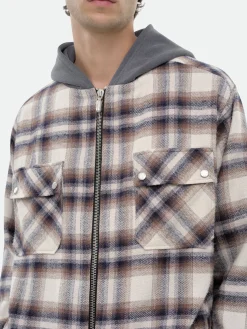 HOODED FLANNEL JACKET