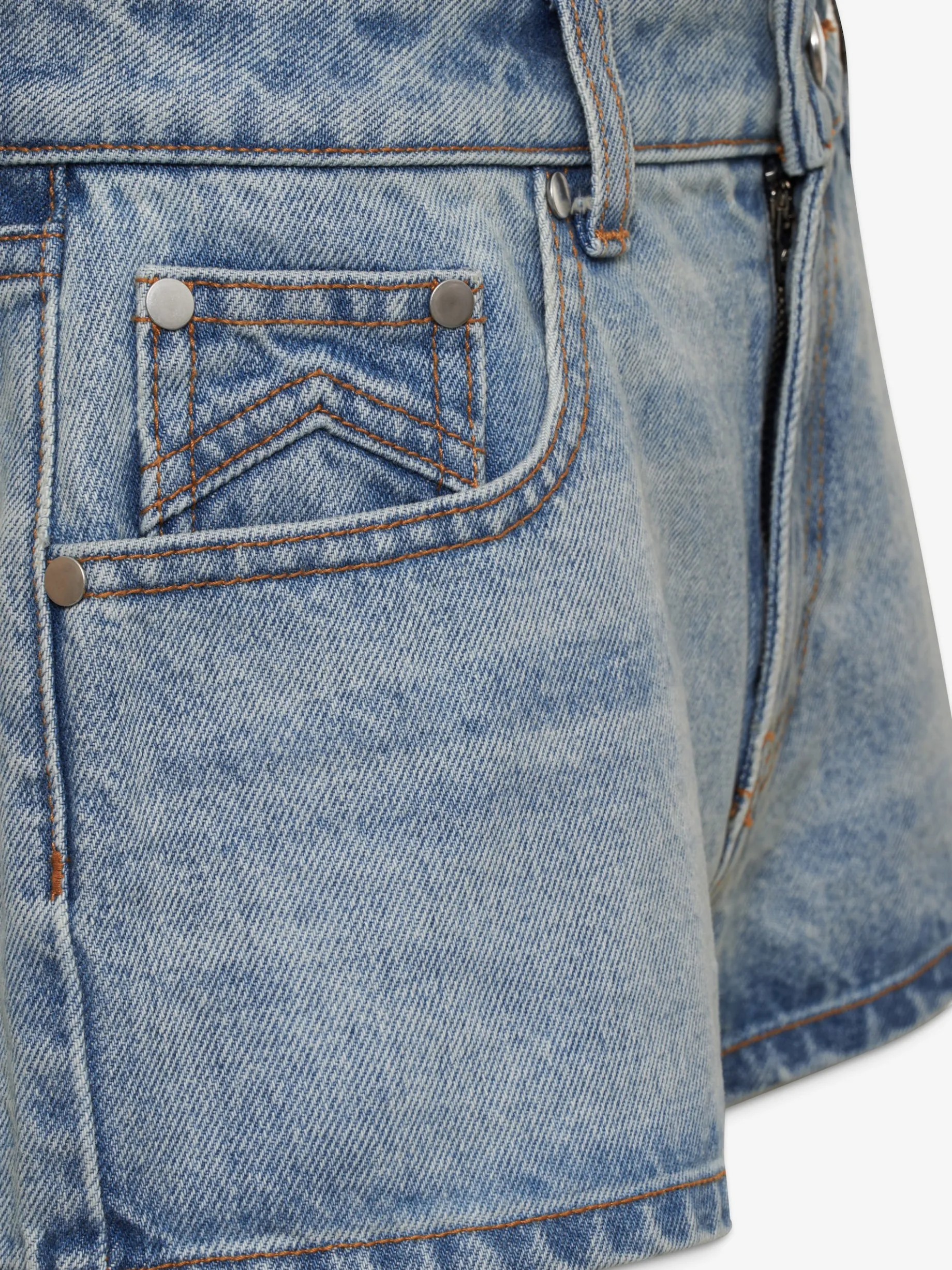 LOW-WAIST DENIM SHORTS