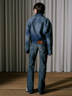 LOW-WAIST FLARE DENIM