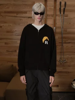 MOONLIGHT KNIT ZIP UP HOODIE