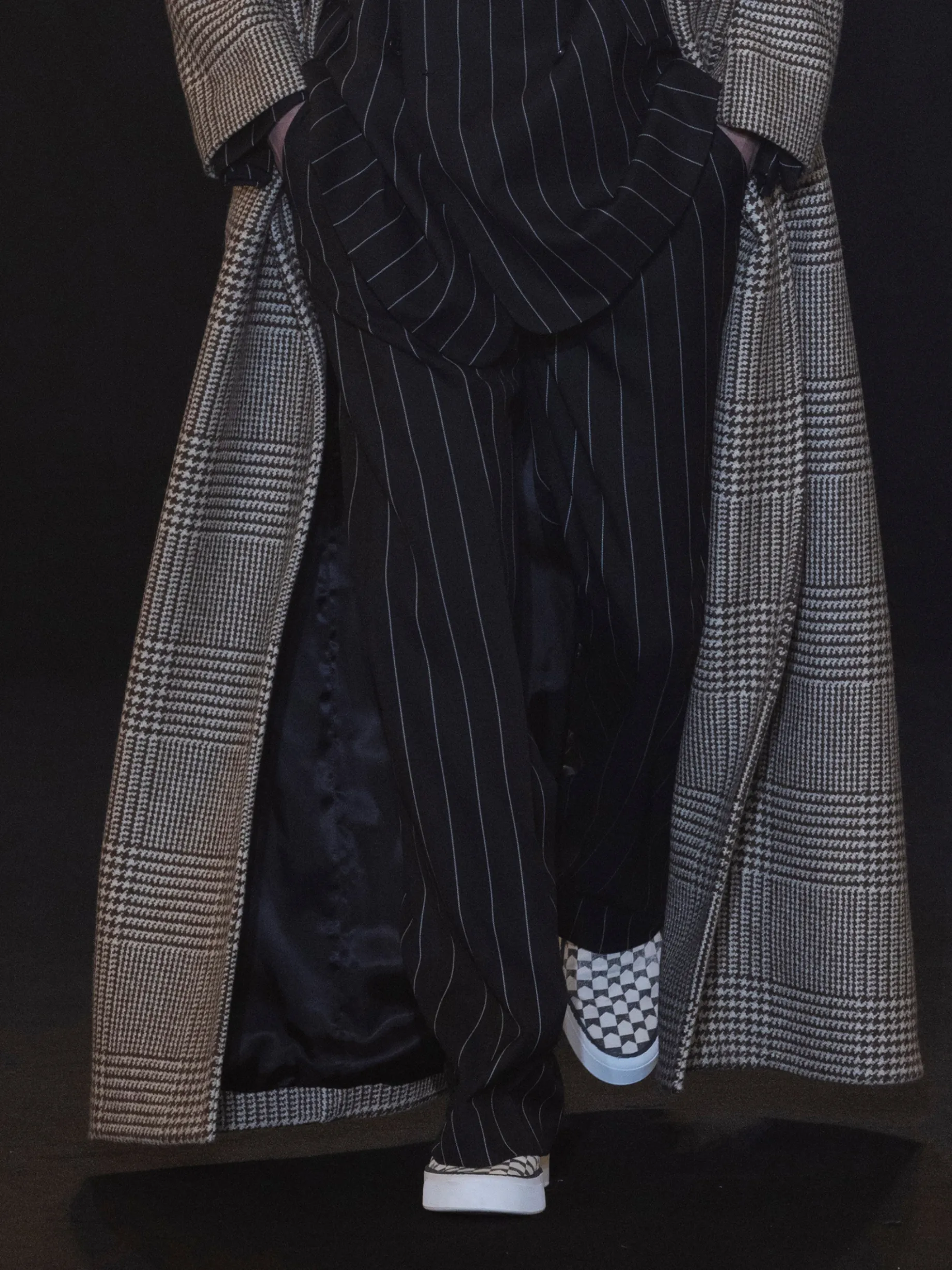 PINSTRIPE SUIT PANTS
