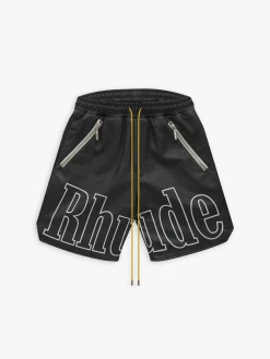 RH LOGO SHORTS - LEATHER