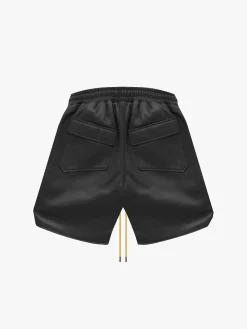 RH LOGO SHORTS - LEATHER