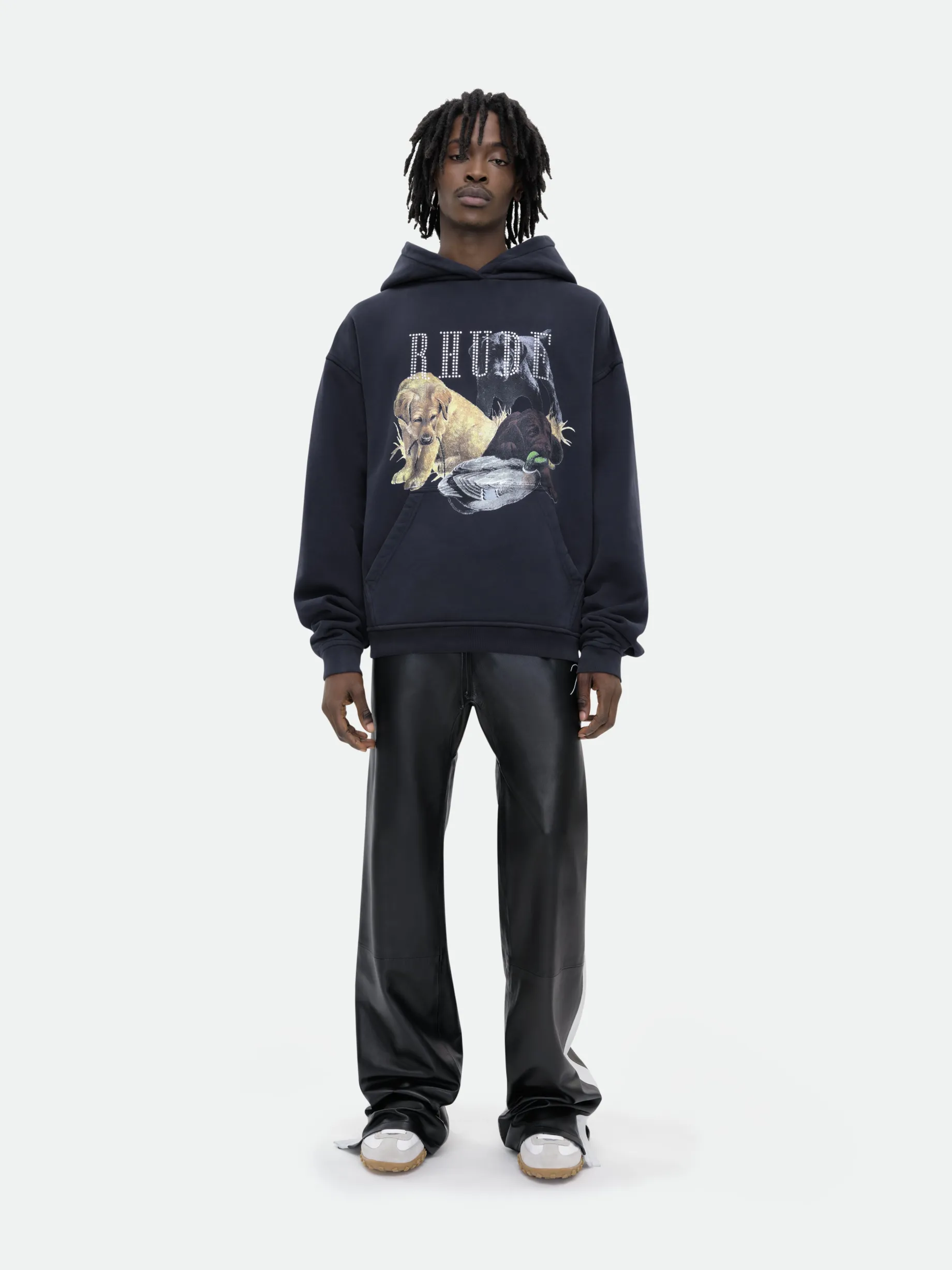 RHINESTONE HUNTING DOG HOODIE