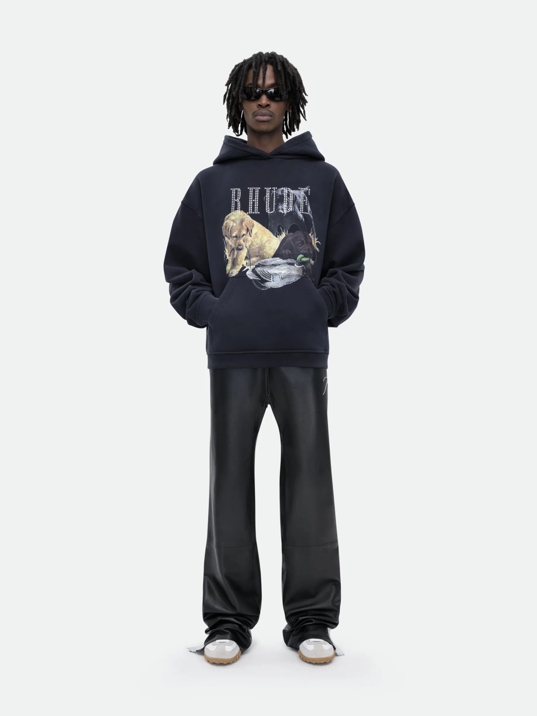 RHINESTONE HUNTING DOG HOODIE
