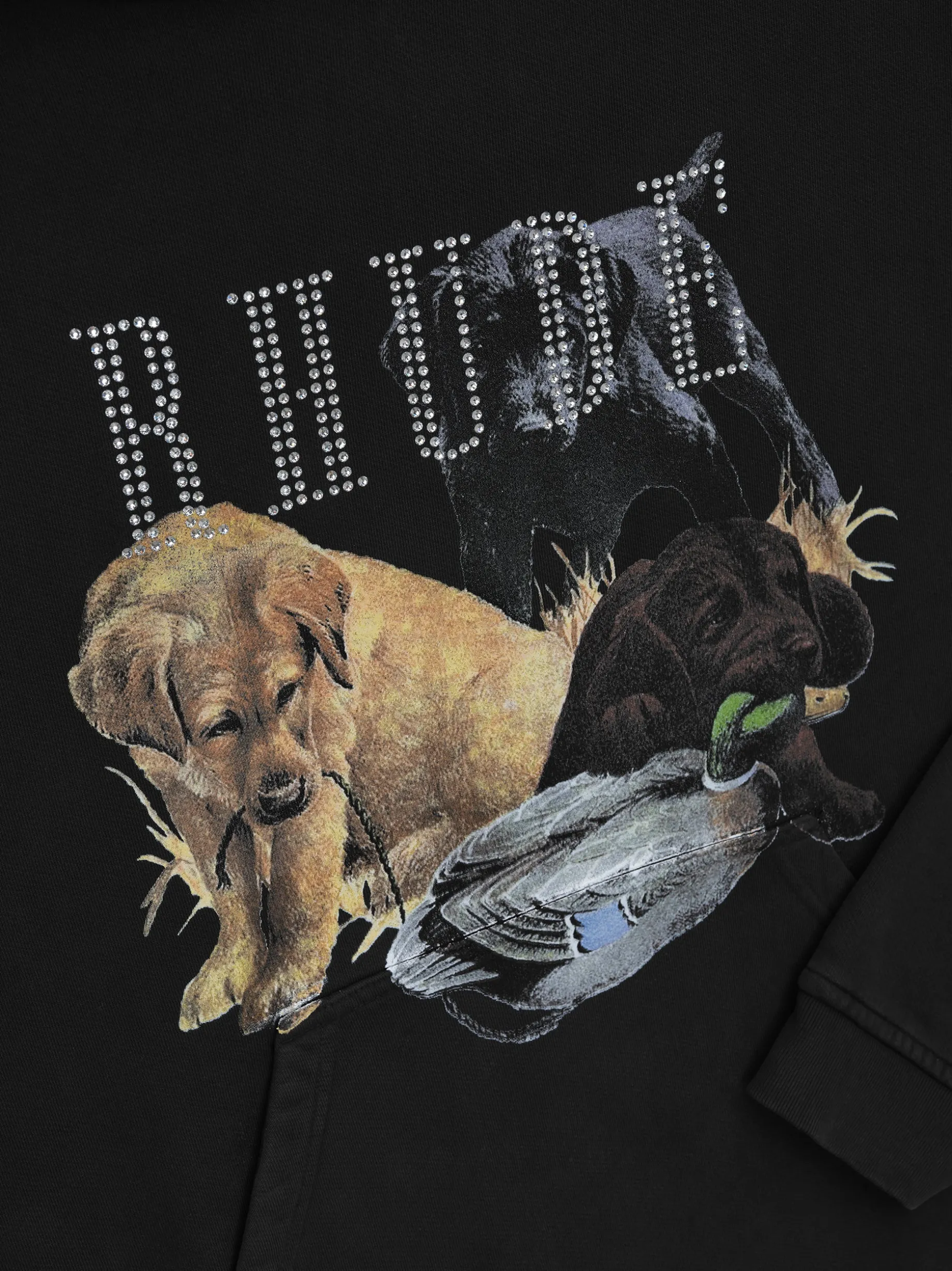 RHINESTONE HUNTING DOG HOODIE