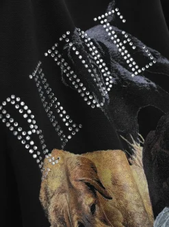RHINESTONE HUNTING DOG HOODIE