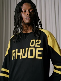 RHUDE 02 STRIPE LS TEE