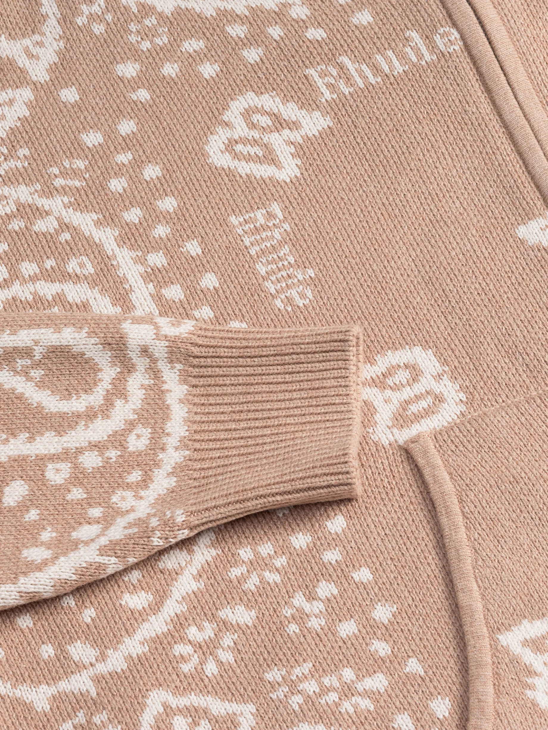 RHUDE BANDANA KNIT ZIP-UP