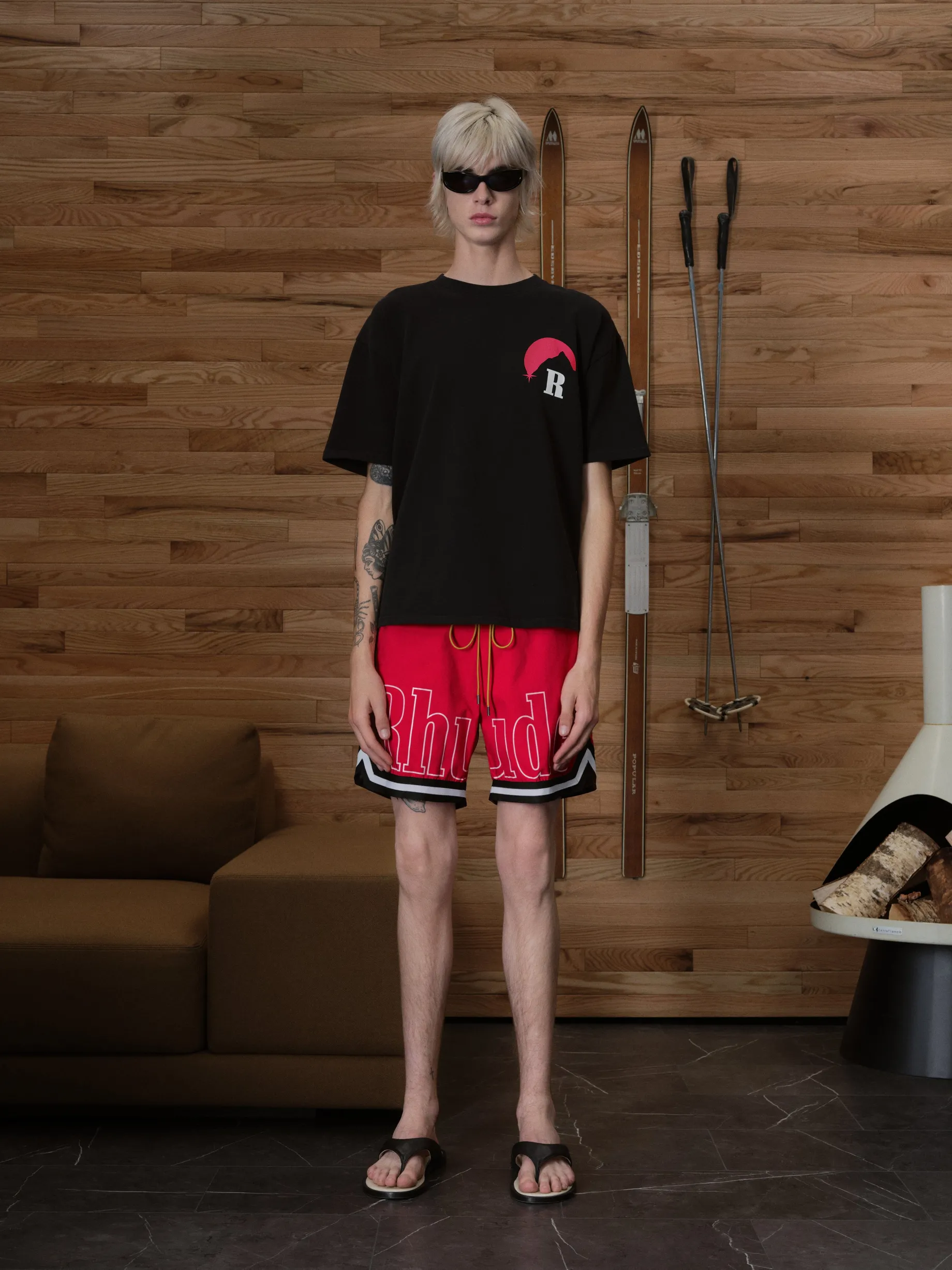 RHUDE BASKETBALL SWIM TRUNKS