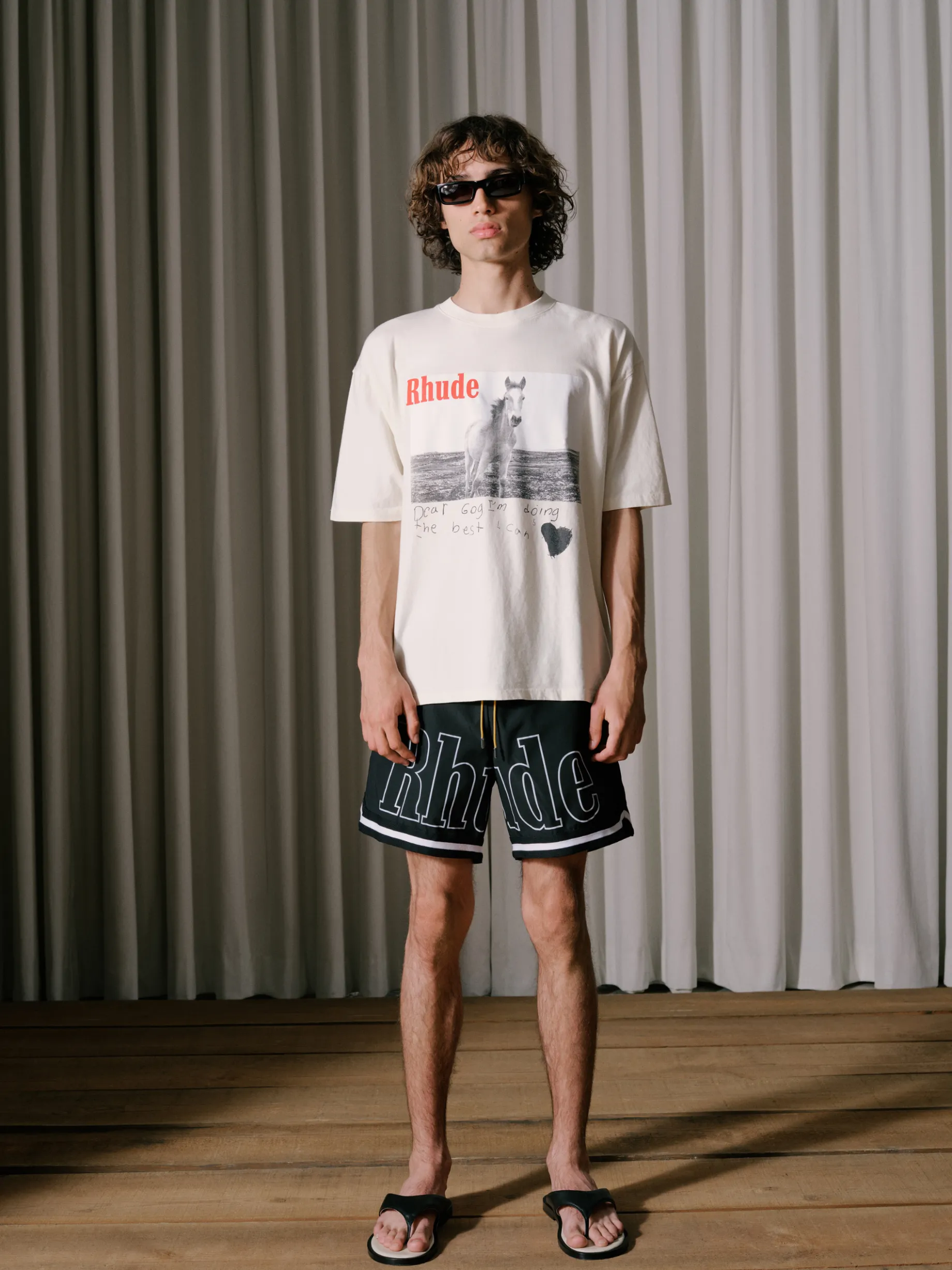 RHUDE BASKETBALL SWIM TRUNKS