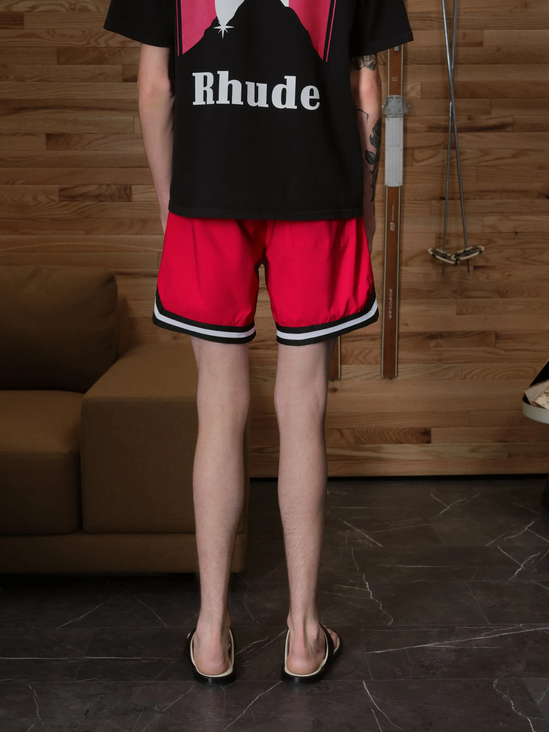RHUDE BASKETBALL SWIM TRUNKS