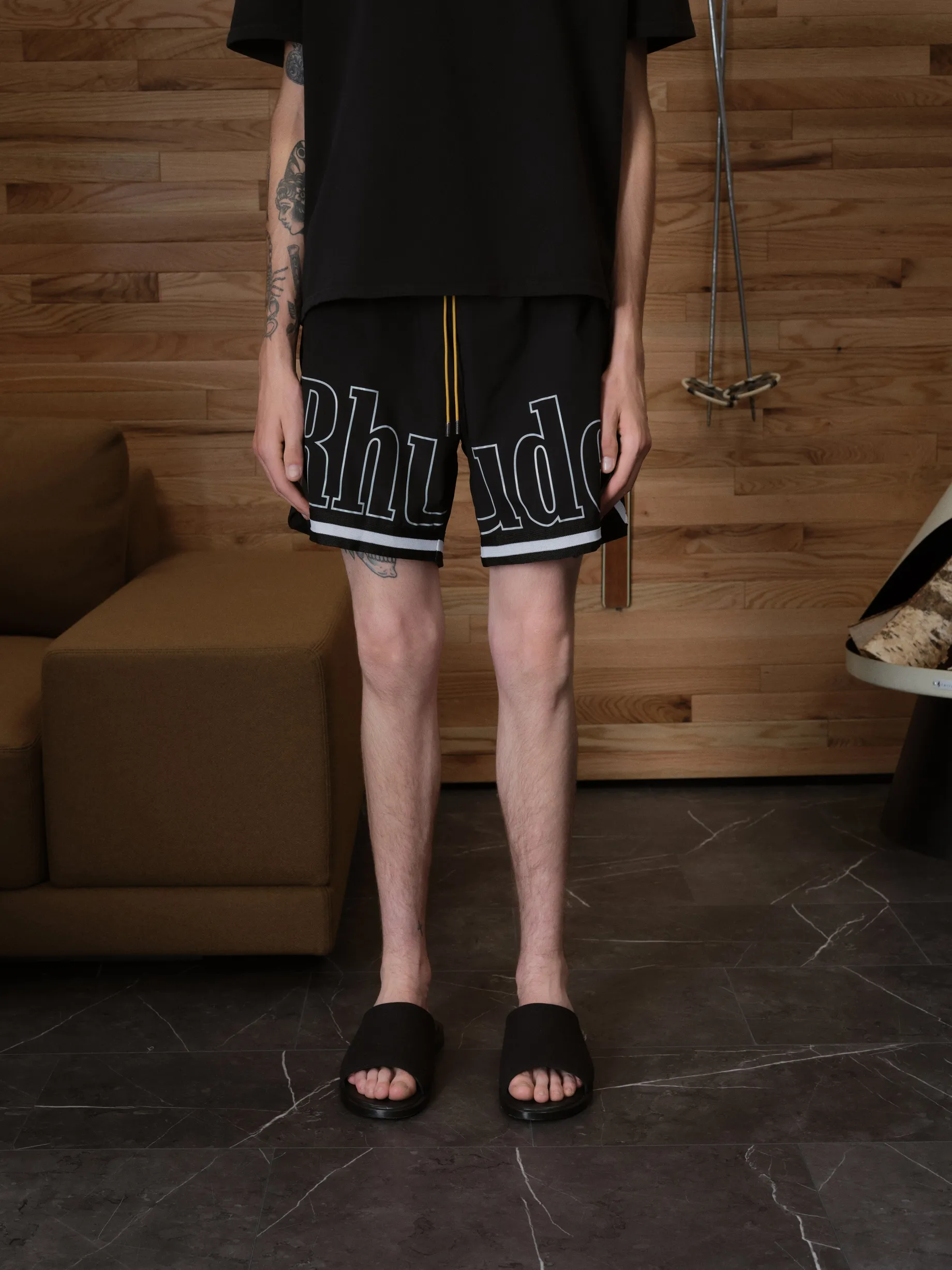 RHUDE BASKETBALL SWIM TRUNKS