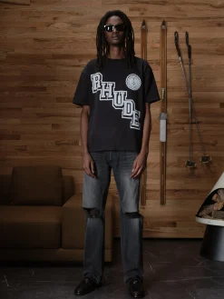 RHUDE COLLEGIATE CREST TEE