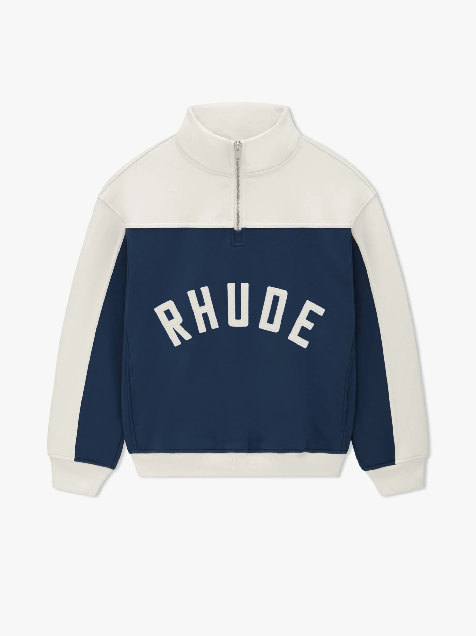 RHUDE CONTRAST QUARTER-ZIP VARSITY
