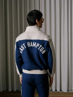 RHUDE CONTRAST QUARTER-ZIP VARSITY