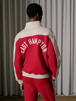 RHUDE CONTRAST QUARTER-ZIP VARSITY