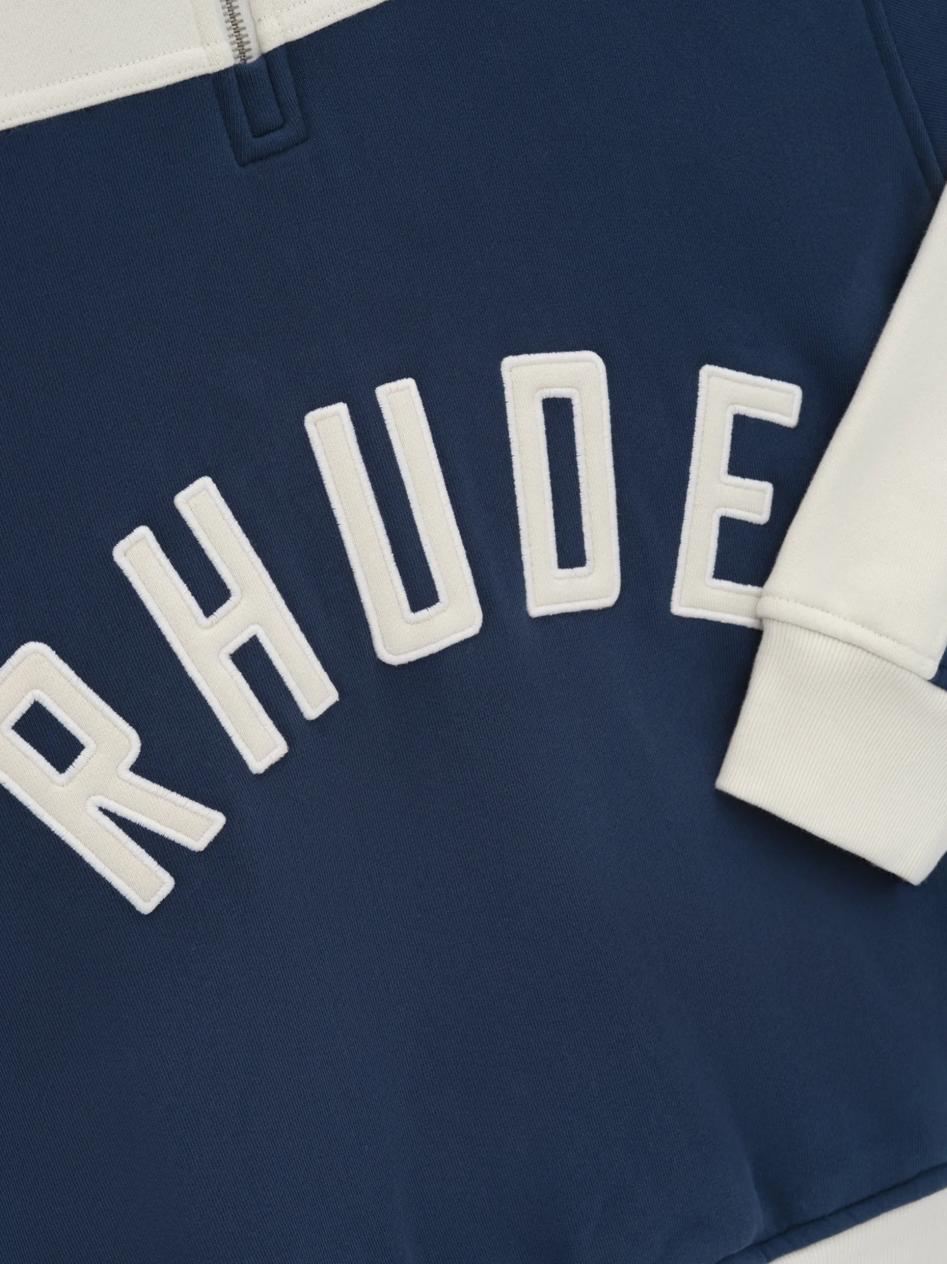 RHUDE CONTRAST QUARTER-ZIP VARSITY