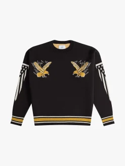 RHUDE EAGLE SOUVENIR KNIT CREWNECK