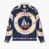 RHUDE FLAG SAIL LS SILK SHIRT