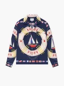 RHUDE FLAG SAIL LS SILK SHIRT