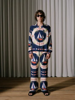 RHUDE FLAG SAIL SILK PANT