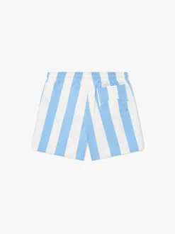 RHUDE LOGO STRIPED TRUNKS