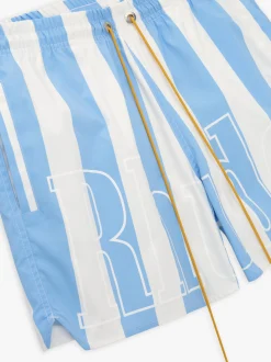 RHUDE LOGO STRIPED TRUNKS