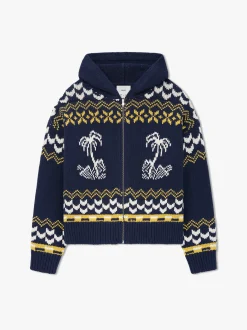 RHUDE PALMA KNIT ZIP-UP