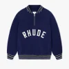 RHUDE QUARTER-ZIP VARSITY