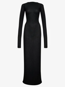 SHEER KNIT JERSEY DRESS