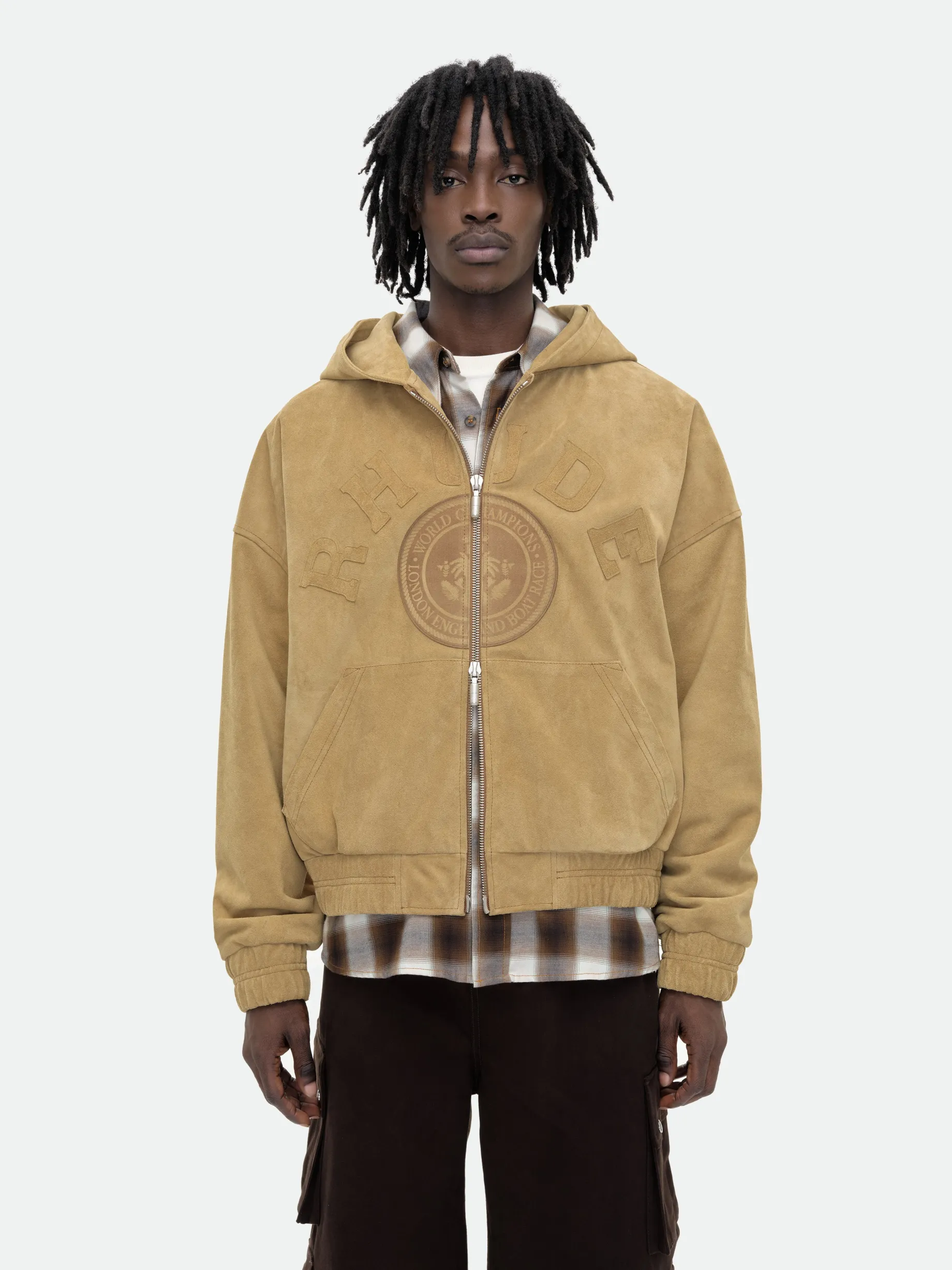 SUEDE RHUDE CREST HOODIE