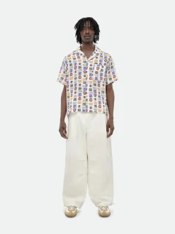 TRUCKER PRINT SILK SHIRT