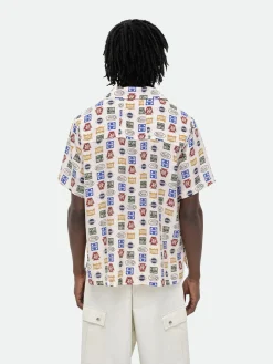 TRUCKER PRINT SILK SHIRT